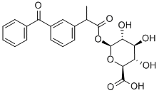 rac Ketoprofen Acyl-b-D-glucuronide 구조식 이미지