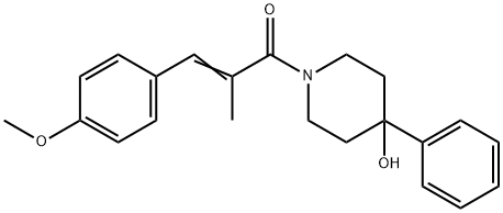 1-(3-(4-Methoxyphenyl)-2-methyl-1-oxo-2-propenyl)-4-phenyl-4-piperidin ol Structure