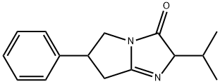 2,5,6,7-Tetrahydro-2-(1-methylethyl)-6-phenyl-3H-pyrrolo(1,2-a)imidazo l-3-one 구조식 이미지