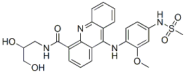 4-Acridinecarboxamide, N-(2,3-dihydroxypropyl)-9-((2-methoxy-4-((methy lsulfonyl)amino)phenyl)amino)- Structure