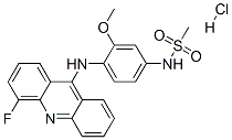 N-[4-[(4-플루오로아크리딘-9-일)아미노]-3-메톡시-페닐]메탄술폰아미드염산염 구조식 이미지
