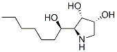 3,4-Pyrrolidinediol, 2-[(1R)-1-hydroxyheptyl]-, (2S,3S,4R)- (9CI) 구조식 이미지