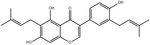 3',6-Di(dimethylallyl)genistein 구조식 이미지