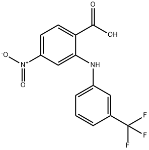 벤조산,4-니트로-2-[[3-(트리플루오로메틸)페닐]아미노]- 구조식 이미지