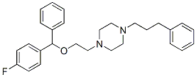 1-[2-[(4-Fluorophenyl)phenylmethoxy]ethyl]-4-(3-phenylpropyl)piperazine 구조식 이미지