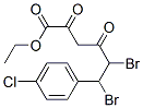 헥산산,5,6-디브로모-6-[p-클로로페닐]-2,4-디옥소-,에틸에스테르 구조식 이미지