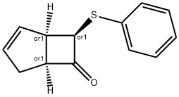 7-Phenylsulfanyl-bicyclo[3.2.0]hept-2-en-6-one (racemic) Structure