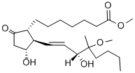 Prost-13-en-1-oic acid, 11,15-dihydroxy-16-methoxy-16-methyl-9-oxo-, methyl ester, (11alpha,13E,15R,16R)- 구조식 이미지