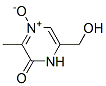 2(1H)-Pyrazinone,  6-(hydroxymethyl)-3-methyl-,  4-oxide Structure