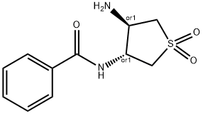 벤즈아미드,N-(4-아미노테트라히드로-1,1-디옥시도-3-티에닐)-,트랜스-(9CI) 구조식 이미지