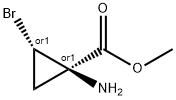 시클로프로판카르복실산,1-아미노-2-브로모-,메틸에스테르,트랜스-(9CI) 구조식 이미지