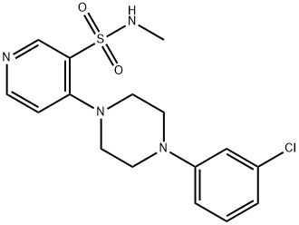 N-Methyl-4-[4-(3-chlorophenyl)piperazin-1-yl]pyridine-3-sulfonamide Structure