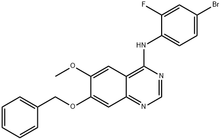 7-(benzyloxy)-N-(4-bromo-2-fluorophenyl)-6-methoxyquinazolin-4-amine Structure