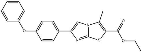 3-METHYL-6-(4-PHENOXYPHENYL)IMIDAZO[2,1-B]THIAZOLE-2-CARBOXYLICACID에틸에스테르 구조식 이미지