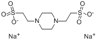 Disodium piperazine-1,4-diethanesulphonate 구조식 이미지
