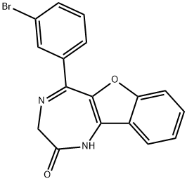 5-(3-Bromophenyl)-1,3-dihydro-2H-benzofuro[3,2-e]-1,4-diazepin-2-one Structure