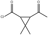 Cyclopropanecarbonyl chloride, 3-acetyl-2,2-dimethyl- (9CI) Structure
