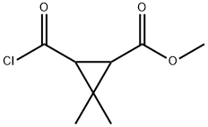 Cyclopropanecarboxylic acid, 3-(chlorocarbonyl)-2,2-dimethyl-, methyl ester (9CI) Structure