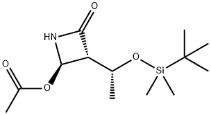 (3R(1'R,4R))-(+)-4-아세톡시-3-(1-(T-뷰틸다이메틸실릴옥시)ETH)-2- 아제티디논 구조식 이미지