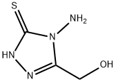 3H-1,2,4-Triazole-3-thione, 4-amino-2,4-dihydro-5-(hydroxymethyl)- (9CI) 구조식 이미지