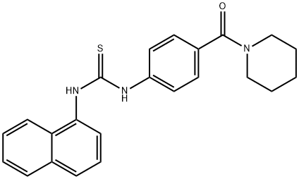Piperidine, 1-(4-(((1-naphthalenylamino)thioxomethyl)amino)benzoyl)- Structure