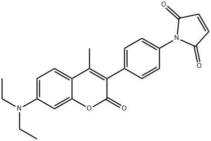 7-Diethylamino-3-(4'-maleimidylphenyl)-4- methylcoumarin Structure