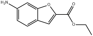 2-BENZOFURANCARBOXYLIC ACID, 6-AMINO-, ETHYL ESTER Structure