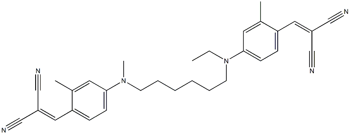 [[4-[[6-[[4-(2,2-dicyanovinyl)-3-methylphenyl]ethylamino]hexyl]methylamino]-2-methylphenyl]methylene]malononitrile 구조식 이미지