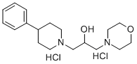 1-Piperidineethanol, alpha-(4-morpholinylmethyl)-4-phenyl-, dihydrochl oride 구조식 이미지