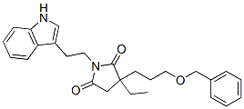 2-[3-(Benzyloxy)propyl]-2-ethyl-N-[2-(1H-indol-3-yl)ethyl]succinimide Structure