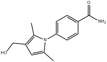 4-[3-(HYDROXYMETHYL)-2,5-DIMETHYL-1H-PYRROL-1-YL]-BENZAMIDE Structure