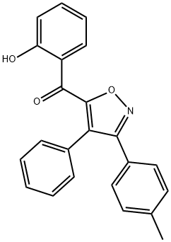 Methanone,  (2-hydroxyphenyl)[3-(4-methylphenyl)-4-phenyl-5-isoxazolyl]- 구조식 이미지