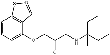 1-(3-methylpentan-3-ylamino)-3-(9-thia-8-azabicyclo[4.3.0]nona-1,3,5,7 -tetraen-5-yloxy)propan-2-ol Structure