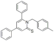 1-(p-Methylbenzyl)-4,6-diphenylpyridine-2-thione Structure