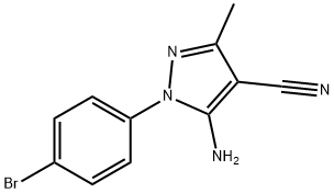 5-AMINO-1-(4-BROMOPHENYL)-3-METHYL-4-CYANO 1H-PYRAZOLE 구조식 이미지