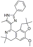 Furo[2,3-h]isoquinoline,  3,4,8,9-tetrahydro-6-methoxy-3,3,8,8-tetramethyl-1-(5-methyl-2-phenyl-1H-imidazol-4-yl)-  (9CI) 구조식 이미지