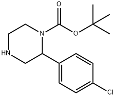 2-(4-CHLOROPHENYL)PIPERAZINE-1-CARBOXYLIC ACID TERT-BUTYL ESTER Structure