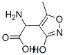 알파-아미노-3-(히드록시)-5-메틸-4-이속사졸아세트산 구조식 이미지