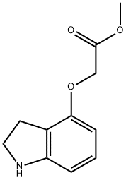 Acetic acid, 2-[(2,3-dihydro-1H-indol-4-yl)oxy]-, Methyl ester 구조식 이미지