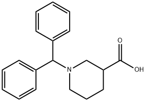 1-benzhydrylpiperidine-3-carboxylic acid Structure