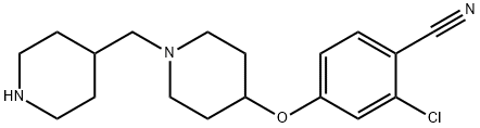 2-Chloro-4-(1-piperidin-4-ylMethyl-piperidin-4-yloxy)benzonitrile Structure