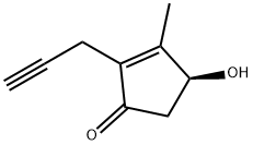 (4S)-4-hydroxy-3-methyl-2-prop-2-ynyl-cyclopent-2-en-1-one Structure