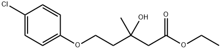 ethyl-(p-chlorophenoxy)-3-hydroxy-3-methylpentanoate Structure