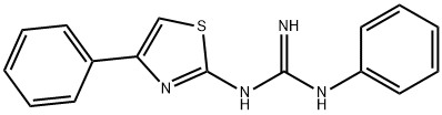 1-페닐-3-(4-페닐-2-티아졸릴)구아니딘 구조식 이미지