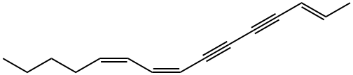 (2E,8Z,10Z)-2,8,10-Pentadecatriene-4,6-diyne Structure