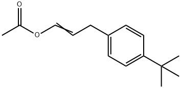 3-[4-(1,1-dimethylethyl)phenyl]propenyl acetate  Structure