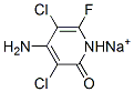 4-amino-3,5-dichloro-6-fluoropyridin-2(1H)-one, monosodium salt Structure