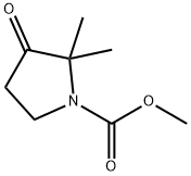 2,2-diMethyl-3-oxo-1-Pyrrolidinecarboxylic acid Methyl ester 구조식 이미지