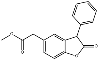 5-Benzofuranacetic acid, 2,3-dihydro-2-oxo-3-phenyl-, methyl ester Structure