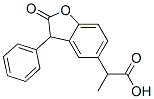 2-(2-oxo-3-phenyl-3H-benzofuran-5-yl)propanoic acid 구조식 이미지